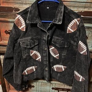 Corduroy football jacket